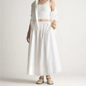 Quince 100% Organic Cotton Poplin A Line Maxi Skirt